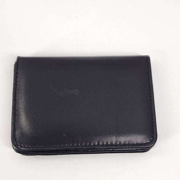 Samsonite Bi-Fold Leather Business Card Holder Wallet Mens Black Small - Picture 4 of 6
